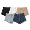 Shorts de Mezclilla de Tiro Alto con Doble Botón para Mujer, Diseño de Verano 2025, Levanta Glúteos, Elásticos, Adelgazantes, Hot Pants de Durazno