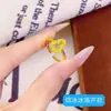 Anillo de Calabaza Vietnamita Chapado en Oro con Forma de Corazón de Hielo Triturado, Color Dorado, Estilo para Mujer, Lujo Ligero, Sensación de Alta Gama, Anillo Abierto Ajustable
