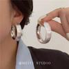 Brincos Argola de Metal Retrô High-end Com Desenho de Fio Leve Luxo Simples AliExpress Comércio Exterior Novos Brincos da Moda Versáteis