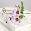 Crisântemo Artificial Haste Única Buquê de Crisântemos de Primavera Ornamento de Decoração para Casa Adereço para Fotografia Margarida Pequena Flor Artificial