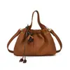 Bolso de mujer estilo coreano, nuevo modelo 2026, bolso de mano plisado, bolso de hombro y cruzado para otoño, bolso tipo cubo, simple para ir al trabajo