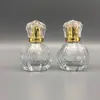 Frasco de cristal de 50ml frasco de perfume sênior frasco spray cosmético requintado frasco de abóbora com prensa de grande capacidade frasco de vidro