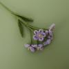 Exquisito ramo tejido a mano de lana de ganchillo nomeolvides flor artificial Tejedor hecho a mano accesorios para el hogar Flor Eterna