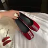Sapatilhas Quadradas de Bolinhas Estilo Francês para Mulheres, Novo Modelo Primavera e Outono 2026, Sapatos Rasos Elegantes de Encaixar Mary Jane