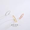 Plata de ley 925 anillo simple de unión de microdiamantes japonés y coreano cerrado viento nicho anillo de circonitas de una sola fila una generación de cabello
