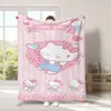 Manta de Franela de Dibujos Animados Transfronteriza para Niños Sanrio Manta Impresa Digitalmente Manta para las Cuatro Estaciones Manta para Aire Acondicionado Manta para Hora del Almuerzo