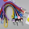 Cordón para teléfono móvil de dibujos animados para mujer, cordón largo personalizado, colgante creativo, llavero, disco U, antipérdida, color sólido, cuerda larga