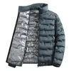2026 Invierno Transfronterizo Amazon 3D para Hombre Cálida Moderna Holgada Color Sólido Cuello de Piel Chaqueta de Algodón Requiere Conversión de Talla