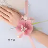 Ramillete de Boda para Novio y Novia, Flor de Muñeca Artificial Estilo Negocios Estilo Occidental para Dama de Honor, Set Completo de Phalaenopsis para Padres, Boda al Aire Libre