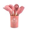 Espátula de Silicone com Cabo de Madeira Conjunto de Utensílios de Cozinha Espátula de Faia Colher Utensílios de Cozinha Kit de Confeitaria Espátula Pincel de Óleo Batedor de Ovos