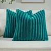 Funda de cojín suave con rayas verticales al por mayor transfronteriza funda de almohada para sofá cama cabecera dormitorio oficina cojín lumbar de color liso en stock