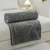 Nova Manta Jacquard de Tafetá Cor Sólida Multifuncional Lençol de Cama Cobertor de Sesta para Dormitório Outono Primavera Cobertor de Cama Cobertor para Todas as Estações