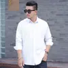 Camisa talla grande hombre manga larga holgada primavera y verano alta elasticidad talla grande camisa de seda helada para hombre gordo top sin planchar