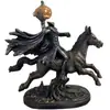 Venda Quente Transfronteiriça Cavaleiro Sem Cabeça de Halloween Lanterna de Abóbora Ornamento de Resina Atmosfera de Terror para Casa Ornamento de Decoração de Mesa