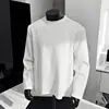 Sudadera de béisbol para hombre de estilo americano, moderna, para primavera y otoño, color liso, cuello redondo, retazos, top simple, versátil, holgado y a la moda
