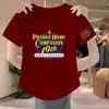 Camiseta de manga corta de imitación de algodón para mujer, nuevo estilo verano 2024, top blanco holgado de moda, camiseta de media manga