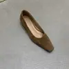 Zapatos Individuales de Cuadrado Bajo Retro Francés de Tacón Bajo para Mujer 2026 Otoño Nuevos Mocasines de Gamuza para el Trabajo Zapatos de Mujer
