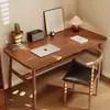 Mesa de Computador para Quarto, Mesa para Home Office, Mesa de Trabalho Simples para Meninas, Mesa Retangular Simples para Casa de Aluguel, Conjunto de Mesa e Cadeiras