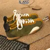Promoção Quente Bloco de Cores Retrô Estampa de Leopardo Sapatos de Treino Alemães Sapatos Femininos Solado Macio Pés Confortáveis Sapatos Forrest Gump Versátil Casual Sapatos Esportivos