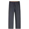Pantalones Rectos para Hombre con Seda y Lana Otoño 2026 Cintura Media-Alta Elásticos Casual de Negocios Pantalones Largos Pantalones Formales para Hombre
