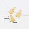 Colgante Pequeño de Ábaco con Carácter de Fortuna de Oro Real Chapado en Oro de 18 Quilates para Joyería DIY, Dijes Pequeños, Aretes, Colgantes para Orejas, Pulseras, Collares D105
