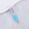 Bolígrafo de 4 Colores Mini Lindo Más Vendido Bolígrafo de Bola de Goma Suave Bolígrafo Corto de Cuatro Colores Punta de Bolígrafo de PVC Silicona Bolígrafo de Muñeco