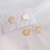 Aretes de Argolla con Disco Ovalado de Oro Relleno de 14K que Conservan el Color Hechos a Mano DIY Joyería para la Oreja Accesorios de Moda
