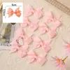 Accesorios casuales Transfronterizos europeos y americanos Accesorio para el cabello de lazo cinta acanalada de color sólido lazo pinza pequeña para el cabello para niños
