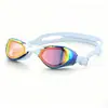 Óculos de natação transfronteiriços, óculos de natação coloridos galvanizados, óculos antiembaçantes de alta definição, óculos de natação personalizados para treinamento de corrida, óculos de natação de silicone para adultos