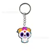 Chaveiro de Fantasma Desenho Animado de Halloween Chaveiro de Borracha Macia PVC Pingente de Bolsa Pequeno Presente Joia Chaveiro