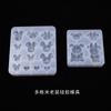 Molde de silicona para hacer colgantes de oso y ratón, con pegamento de cristal, para manualidades de Yu Meiren.