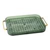 2 bandeja escurridora para el hogar bandeja de té multifuncional soporte para tazas de agua bandeja escurridora cesta para escurrir frutas escurreplatos de doble capa