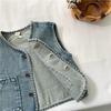 Primavera e Outono Masculino e Feminino Infantil Veste Jeans Casaco Bebê Estilo Ocidental Infantil Personalizado Marca da Moda Estilo Coreano Moda Retro Ware