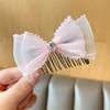 Pente de Cabelo Infantil com Laço para Meninas, Pente para Inserir Franja, Arrumação do Cabelo da Parte de Trás da Cabeça do Bebê, Acessório de Cabelo da Moda para Meninas