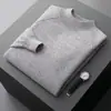 Outono e inverno homens meia gola tartaruga Raglan camisola de caxemira suéter masculino cor sólida all-match pura cashmere malha camisa de fundo homens