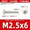 Parafusos de máquina de aço inoxidável 304, cabeça chata Phillips, para interruptores e tomadas M1.6M2M3M4M5M6M8