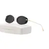 Gafas de Sol Ovaladas Retro de Marco Pequeño Gafas Europeas y Americanas para Transmisiones en Vivo de Tiktok Gafas de Moda de Alta Gama Personalizadas Dropshipping