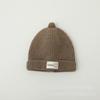 Gorro de melón para bebé otoño e invierno estilo occidental sonriente gorro de punto jersey ropa de viaje para niños sombrero de lana a la moda