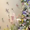 Decoración de mariposa tridimensional de PVC Adhesivo de pared Sentido de la atmósfera Área de fotos Arreglo de escena Transformación del rincón de check-in