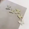 Nuevos accesorios de aleación de mariposa pequeña con diamantes completos funda de teléfono amorosa joyería para uñas accesorio para el cabello de chica con temperamento material DIY