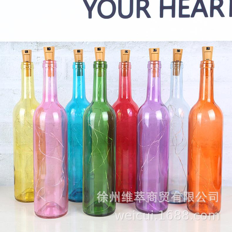 创意发光玻璃瓶彩色许愿瓶KTV酒吧酒店餐厅装饰