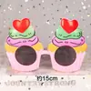 Gafas de Cumpleaños Libro Rojo Pequeño Tono de Sacudida Misma Fiesta Divertidos Accesorios para Fotos Horneado de Pastel Feliz Decoración para Selfies