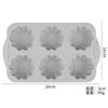 Molde de Silicona de Seis Flores para Spot Hogar DIY Molde para Tartaletas de Huevo Gelatina Pudín Molde para Hornear de 6 Cavidades para Pastel