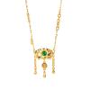 Nuevo collar de oro y arena vietnamita de estilo chino con borlas de loto y diamantes de marea nacional para clavícula, para mujer, combina con todo, joyería de primera calidad sin color a largo plazo.