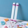 Rodillo Antiadherente de 23 cm Herramienta para Pastel Utensilio para Hornear Plástico PP Palo para Masa Molde para Pastel de Fondant con Anillo de Cuero