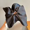 Scrunchie lenço quadrado estilo pastoral francês para meninas e crianças, elástico de cabelo doce com laço para coques, acessório de cabelo