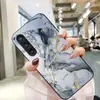 Adequado para Capa de Celular Samsung A07 A16 Mármore S25Ultra Capa de Vidro Temperado S26 Rocha Capa Protetora S23