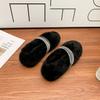 Zapatos de Invierno Nuevos de Suela Gruesa de Pelo para Mujer, Calzado de Abrigo de Moda Cálido de Algodón, Estilo Coreano, Combinan con Todo, Zapatos Brillantes para Mujer