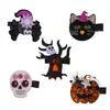 Pasador de Halloween Brillo Rosa Araña Calavera Pinza de Pato Transfronterizo Pasador de Halloween Calabaza Adorno de Ambiente Accesorios