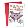 Tarjetas de Amistad Divertidas: Metáfora Divertida de Calzones Grandes para Buenos Amigos - Tarjetas de Felicitación Divertidas de Amistad, Universales para Uso Transfronterizo